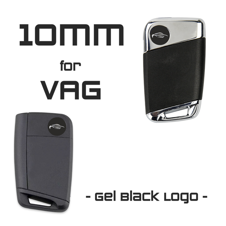 10mm Black Logo for VWSeatSkoda (50Pcs) Remote Controls, Key Shells