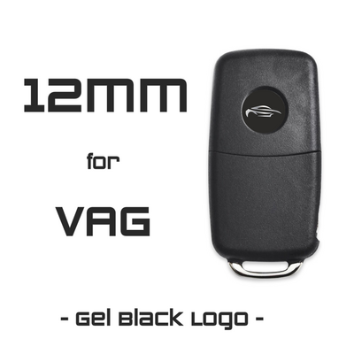 12mm Black Logo for VW Seat Skoda (50Pcs) - Auto Key Store