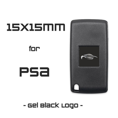 15x15mm Black Logo for PSA (50Pcs) - Auto Key Store