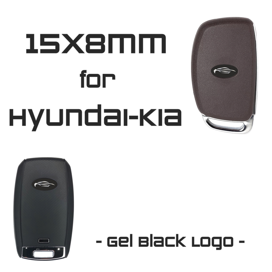 15x8mm Black Logo for Hyundai Kia (50Pcs) Black Logos, Key Shells Auto ...