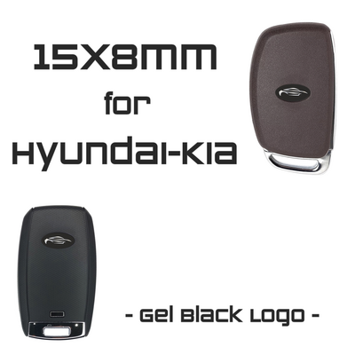 15x8mm Black Logo for Hyundai Kia (50Pcs) - 1