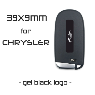 39X9mm Black Logo for Chrysler-Dodge (50Pcs) - Auto Key Store