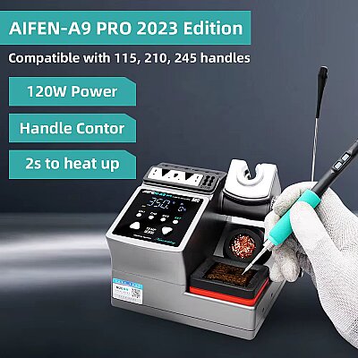 Aifen A9 Pro Smart Soldering Station for Phones BGA PCB Repair Compatible C115 / C210 / C245 Handles - 2