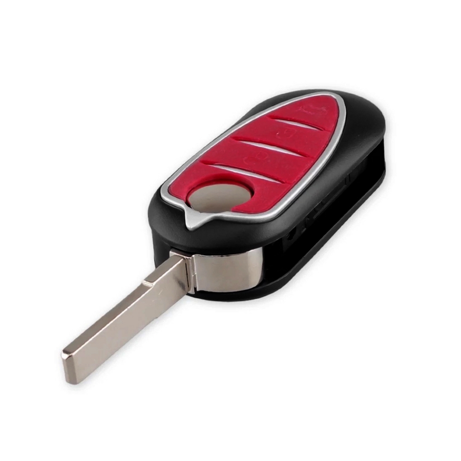 mt-key Schlüsseltasche Autoschlüssel Silikon Schutzhülle mit passendem  Schlüsselband, für ALFA Romeo Mito Giulietta 940 4C ab 2008 3 Tasten