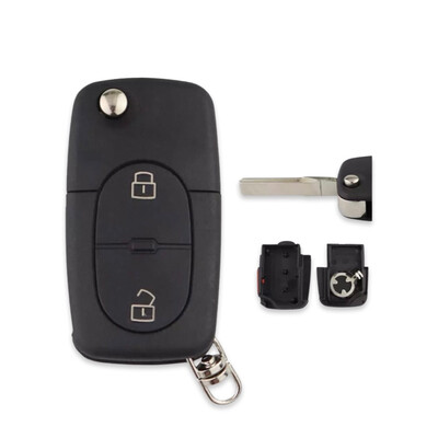 Audi 2Btn Flip Key Shell for 1620 Battery - Audi