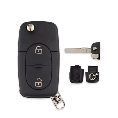 Audi 2Btn Flip Key Shell for 1620 Battery - 1