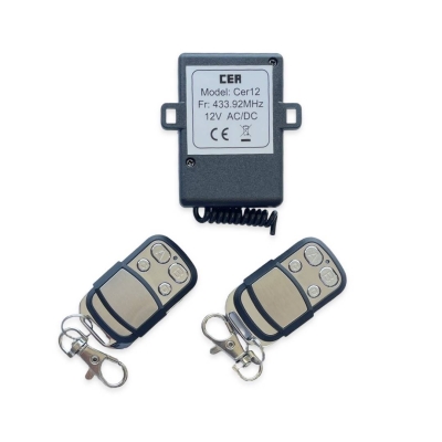 CER 12V Shutter-Panjur Receiver with 2 Remotes - AKS