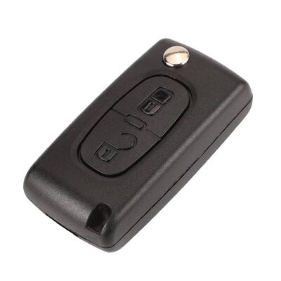 Peugeot 2 Buttons Flip Key Shell with battery holder - 1