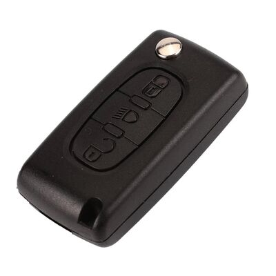 Citroen 3 Buttons Key Shell with Battery Holder - 1