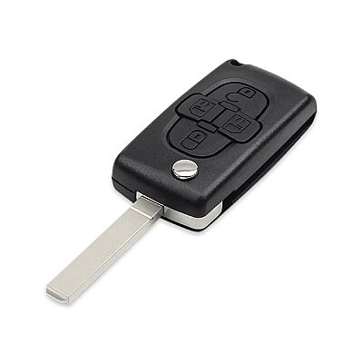 Citroen Picasso 4Btn Flip Key Shell (No Battery Holder) - 2