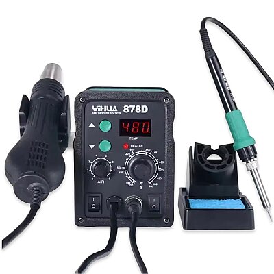 Yihua 878D - 2in1 Soldering Station HotAir + Iron 700W - China