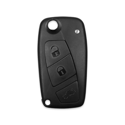 Fiat Ducato Bravo Panda 3Btn Flip Key Shell Black (Back Battery Holder) - Fiat