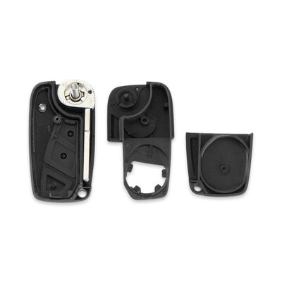 Fiat Ducato Bravo Panda 3Btn Flip Key Shell Black (Back Battery Holder) - 2