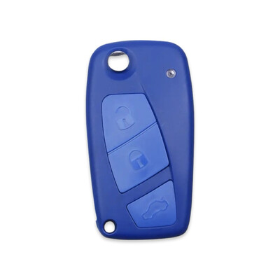 Fiat Ducato Bravo Panda 3Btn Flip Key Shell Blue (Back Battery Holder) - Fiat