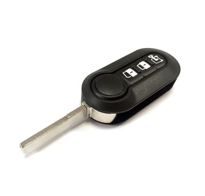 Fiat White Button Flip Remote Key Cover Shell - 2