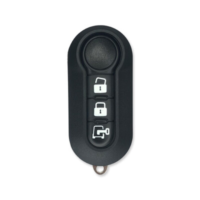 Fiat White Button Flip Remote Key Cover Shell - Fiat
