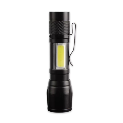 High Power Mini Flashlight Rechargeable USB Zoomable Torch COB+XPE Waterproof Outdoor Light - 2