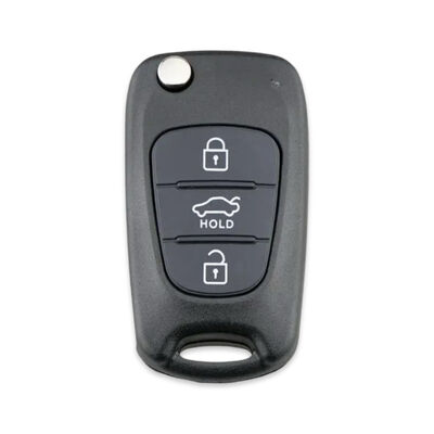 Hyundai i-series Accent 3Btn Flip Key Shell with Hold Button - 1