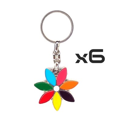 Key Rings Model-11 6PCS - Auto Key Store