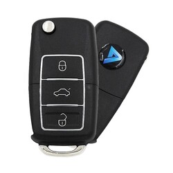 KeyDiy B01-3 VW Design Chrome 3Btn Remote Key - KeyDiy