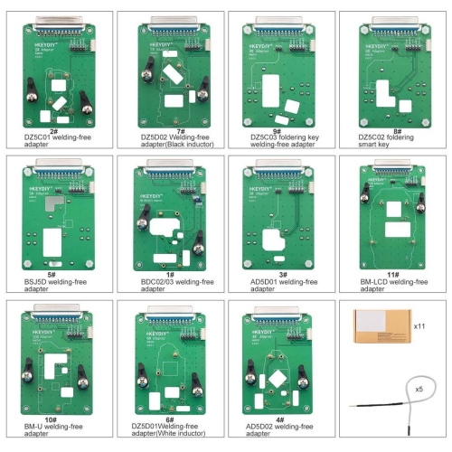 Keydiy BMW BDC2 BDC3 BCP VAG MQB49 5C 5D Clamp Adapter Solder Free Circuit Board 11 Pieces work with KD-X4 and KD-MAX - 1