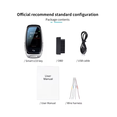 LCD Universal Smart Key Kit With Keyless Entry And IOS System Silver - 2