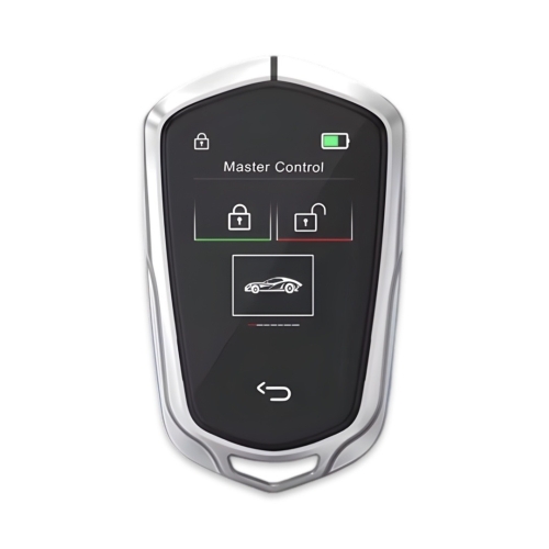 LCD Universal Smart Key Kit With Keyless Entry And IOS System Cadillac Type Silver - 1