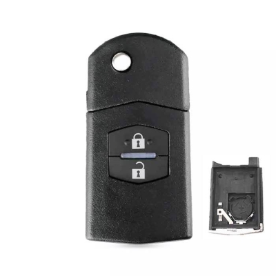 Mazda 2Btn Flip Key Shell Battery Holder Type 2 - Mazda