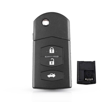 Mazda 3Btn Flip Key Shell Battery Holder Type 1 - Mazda