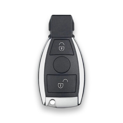 Mercedes BGA 2Btn Chrome Key Shell - Mercedes