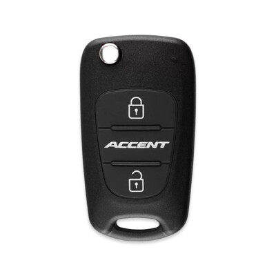 OEM Hyundai Accent Blue 2Btn Flip Remote Key ID46 433MHz 95430-1R110 - Hyundai