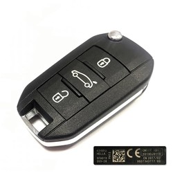 OEM Peugeot 301 508 Flip Remote Key 434MHz 9807343377 - Peugeot