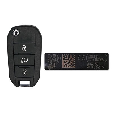 OEM Peugeot 308 3008 5008 Remote Key AES 4A 433MHz 9810666677 - 3