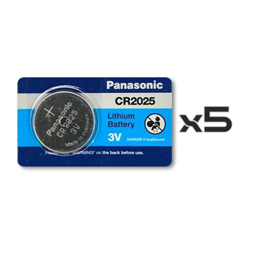 Panasonic CR2025 Lithium Battery 5pcs Original Remote Batteries Panasonic