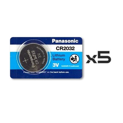 Panasonic CR2032 Lithium Battery 5pcs Original - 1