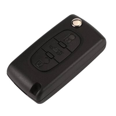 Peugeot 3 Buttons Flip key shell with battery holder - 1