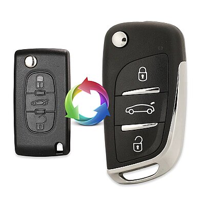 Peugeot 3Btn Modified Flip Key Shell (No Battery Holder) - Peugeot