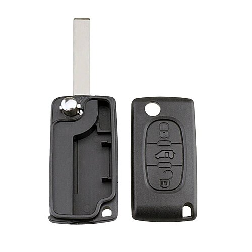Peugeot Expert 3Btn Flip Key Shell (No battery holder) - 2