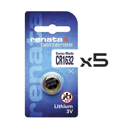 ​Renata CR1632 Lithium Battery 5pcs Original - Renata