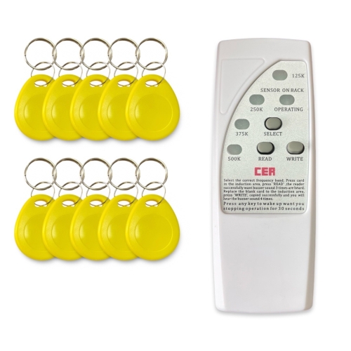 RFID Tag-Card Reader Copier Writer Duplicator Programmer with Yellow Tag - 1