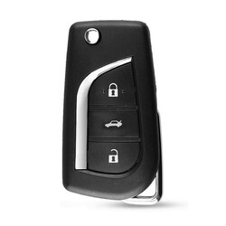 Toyota 3 Buttons Flip Key Shell (16xx battery) - Toyota