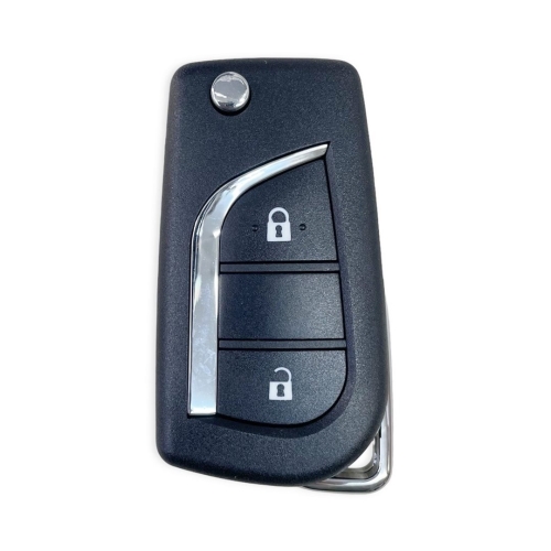Toyota Yaris Aygo 2Btn Flip Key Shell 2018+ 2032 battery - 1