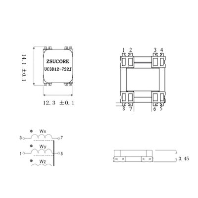 UC3D12-722J Universal PKE Keyless Antenna Coil - 2