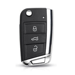 Volkswagen MQB Chrome Flip Key Shell HU66 - Volkswagen