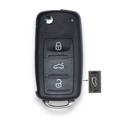 VW Caravelle UDS 3+1Btn Flip Remote Key Shell - Volkswagen
