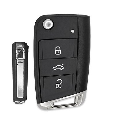 VW Golf Polo 5C Flip Key Shell HU162T - Volkswagen