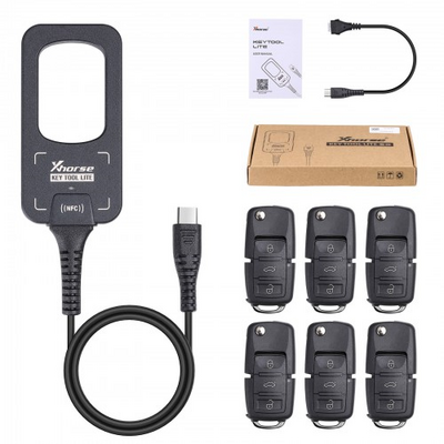 Xhorse VVDI BEE Key Tool Lite Transponder Generator KeyTool Lite with Type C with 6pcs B5 Universal Remote Keys - Xhorse