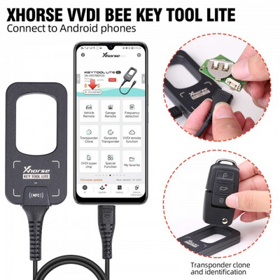 Xhorse VVDI BEE Key Tool Lite Transponder Generator KeyTool Lite with Type C with 6pcs B5 Universal Remote Keys - 5