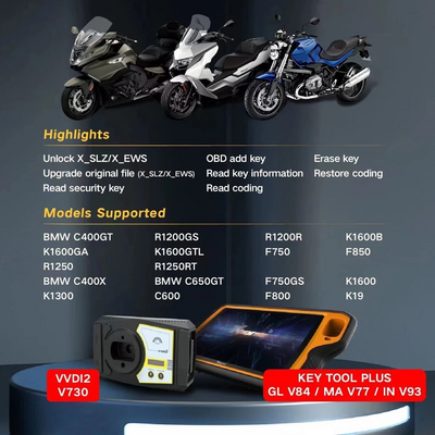 Xhorse XSBM90GL XM38 BMW Motorcycle Smart Key 8A Chip 315MHz-433MHz - 4